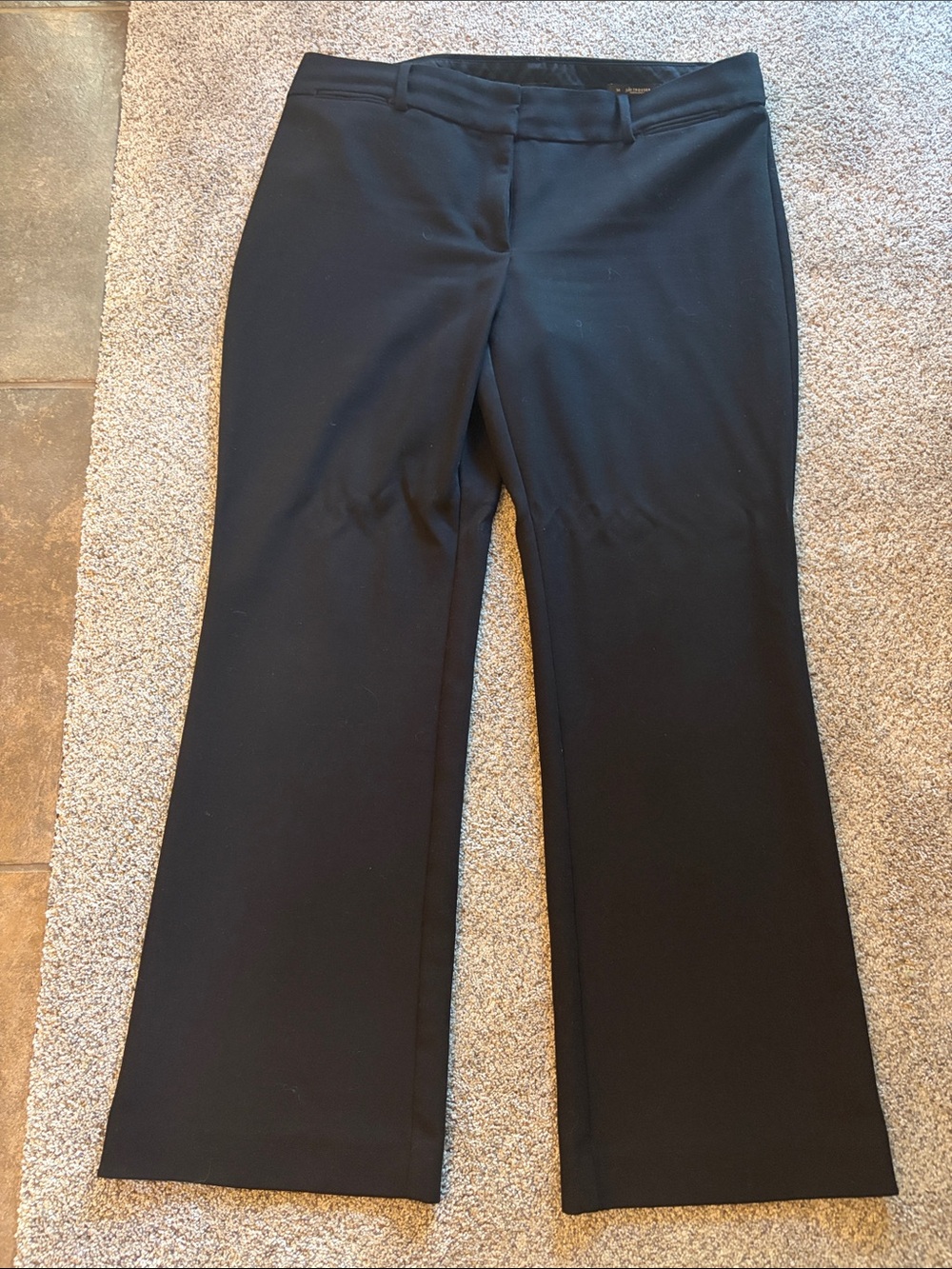 LOFT Black Women's Trousers with Hook Closure